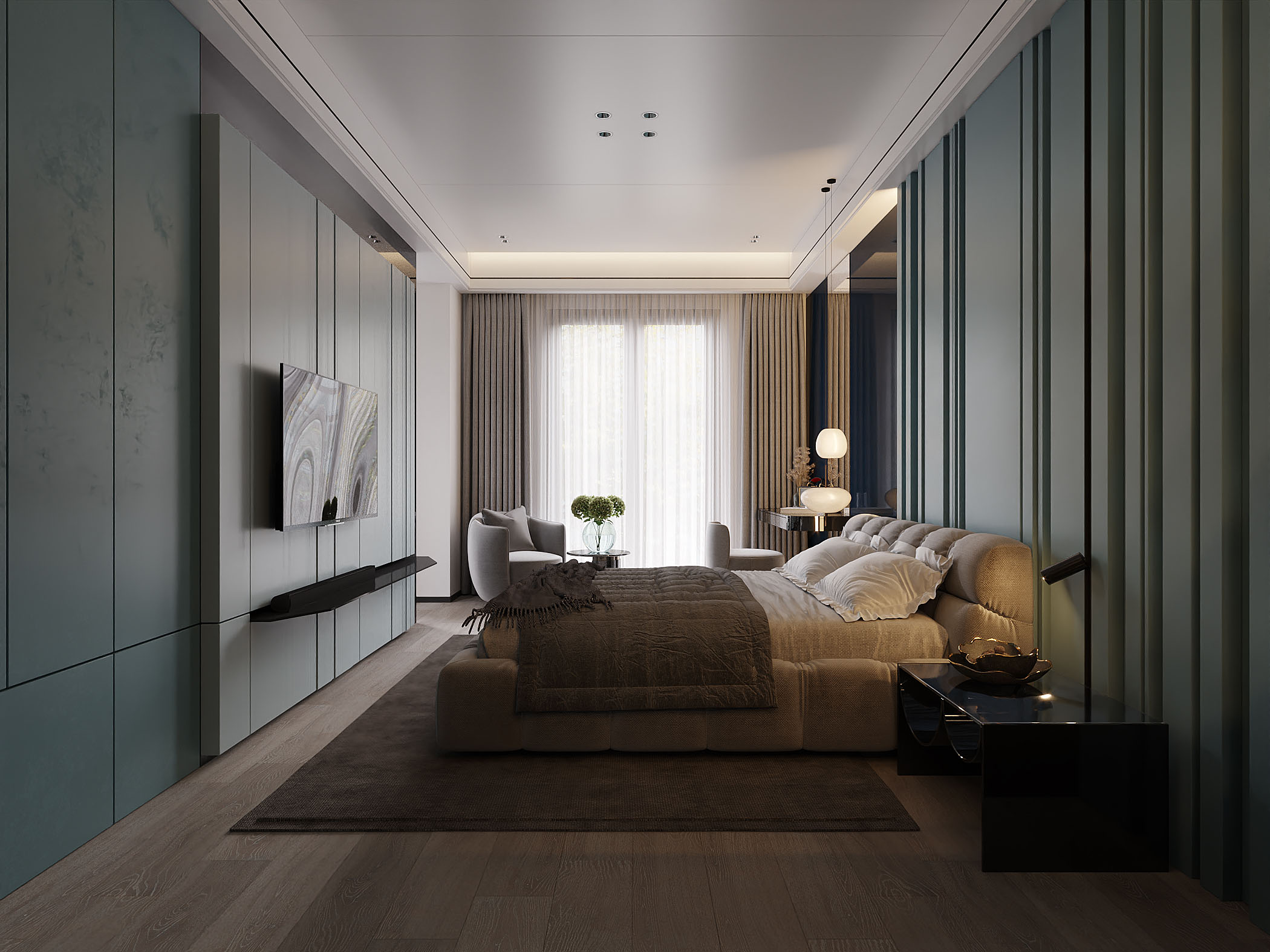 tht architects - Nhà chị Ngân Châu Đốc - phòng ngủ master 03